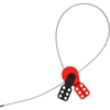 SafeLex universeel kabelvergrendelingssysteem – gecoate stalen kabel van 1 m, Zwart, rood, Staal, 0.91 m